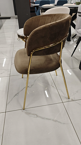 Стул на металлокаркасе Kamelia голубой / голубой / золотой из шоурума 4